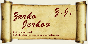 Žarko Jerkov vizit kartica